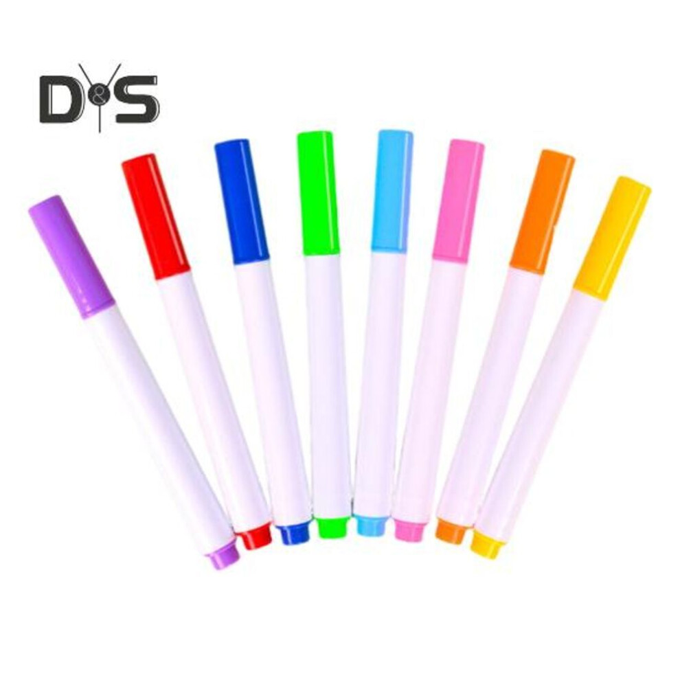 (as the picture, 8pcs) 8/12pcs Water Soluble Chalk Markers Led Boards Art Crafts Smooth Application Bold Lines Erasable Ink Neon Pens