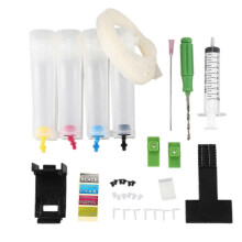 (As show, One size) 4C Universal CISS compatible with DIY CISS with Drill and Suction Tool and All Accessories Ink Kit Tank