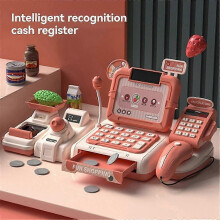 (As show, One size) Kids Cash Register Pretend Cash Register Pretend Play Calculating Kids Accessories Scanner &Sounds