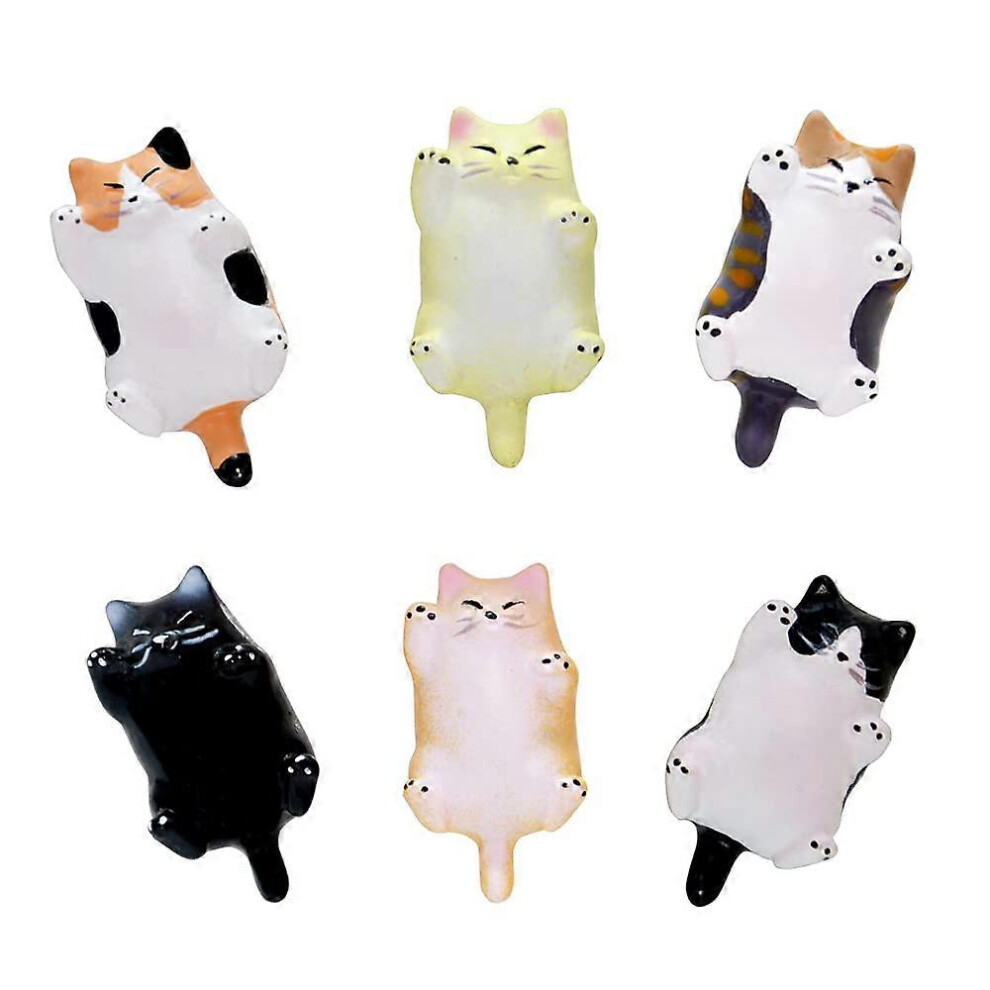 Kikidex (As Show, One Size) Cat Fridge Magnets For School Classroom Office Kitty Kitchen Decor Refrigerator Magnets Ornament Notes Calendar Magnets 6 Pack