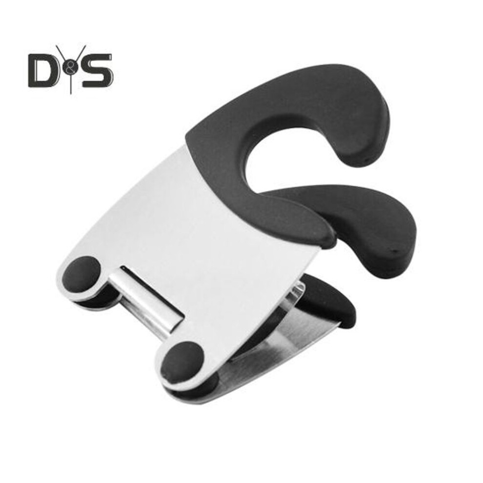 (black) Utensil Pot Clips Stainless Steel Silicone Spoon Rest Holder Non-Slip Heat-Resistant Stove Utensil Holder for Home Restaurant