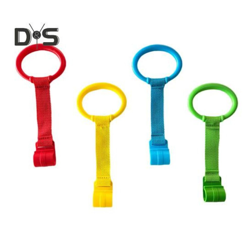 (as the picture, 4pcs) 4/8Pcs Baby Pull-Up Ring Toddlers Walking Helper Practice Exercises Assistant Tool Stand-Up Rings Infant Crib Playpen Hanging Ring