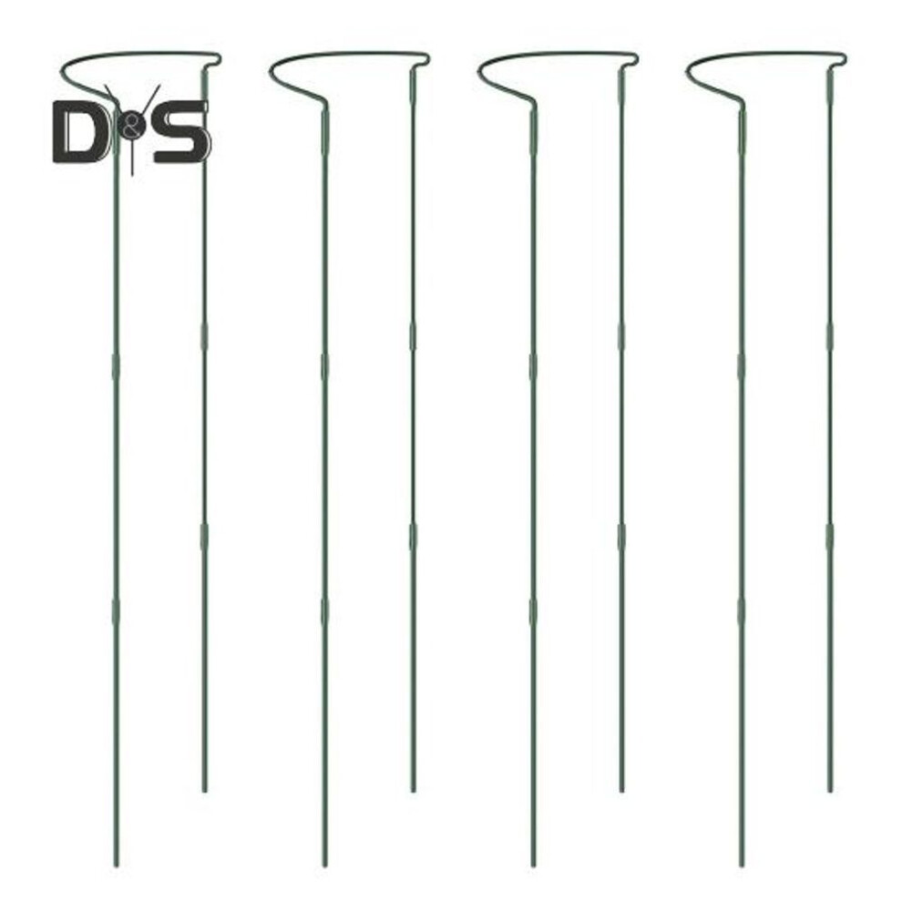 (as the picture, 4pcs B) 4/8 Pcs Plant Support Stakes 24/36 Inch Garden Stakes Detachable Plant Support Frame for Flowers Roses Tomatoes Peonies