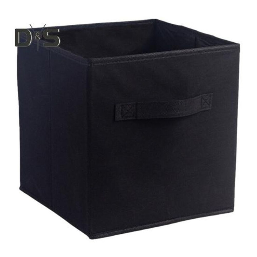 (black) Foldable Storage Box with Reinforced Handle Large Capacity Collapsible Clothes Basket Multi-Functional Organizer