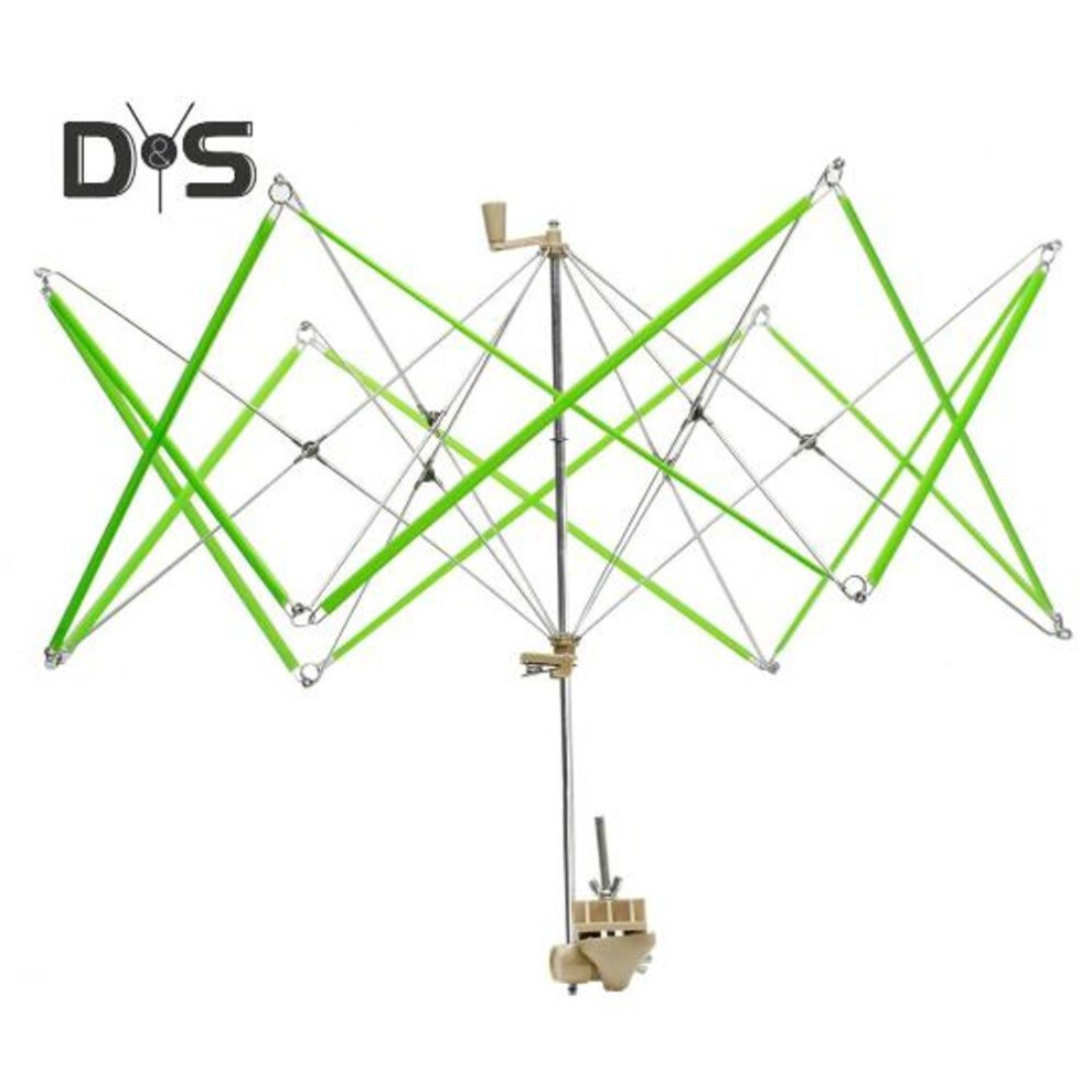(green) Yarn Swift Foldable Metal Yarn Winder Portable Umbrella Yarn Ball Swift Skein Holder With Table Clamp For Knitting Crochet Supplies