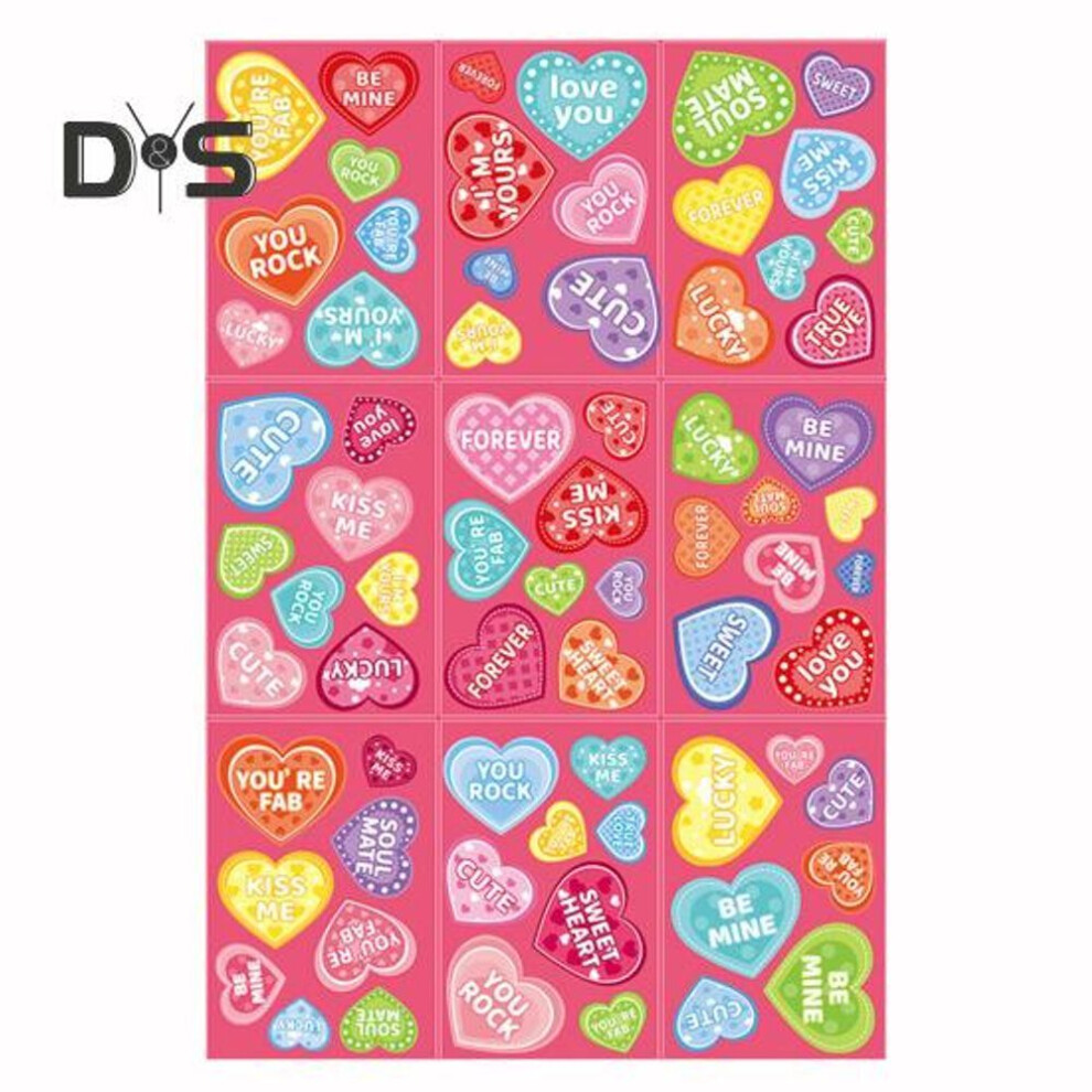 (as the picture, I) 71pcs/set Valentine's Day Window Cling Waterproof Pvc Cartoon Gnome Love Heart Rose Animal Static Glass Sticker Home Office Party Decoration Decal