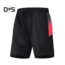 (red, M) Men Sport Shorts Quick-Dry Breathable Adjustable Waist Lace Running Shorts Versatile Gym Sports Leisure Athletic Wear
