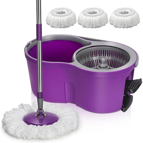 MASTERTOP Spin Mop Set  3 Pads Summer Cleaning