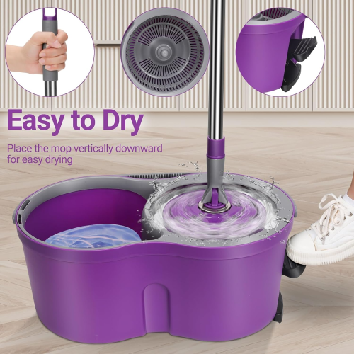 MASTERTOP Spin Mop Set  3 Pads Summer Cleaning 2
