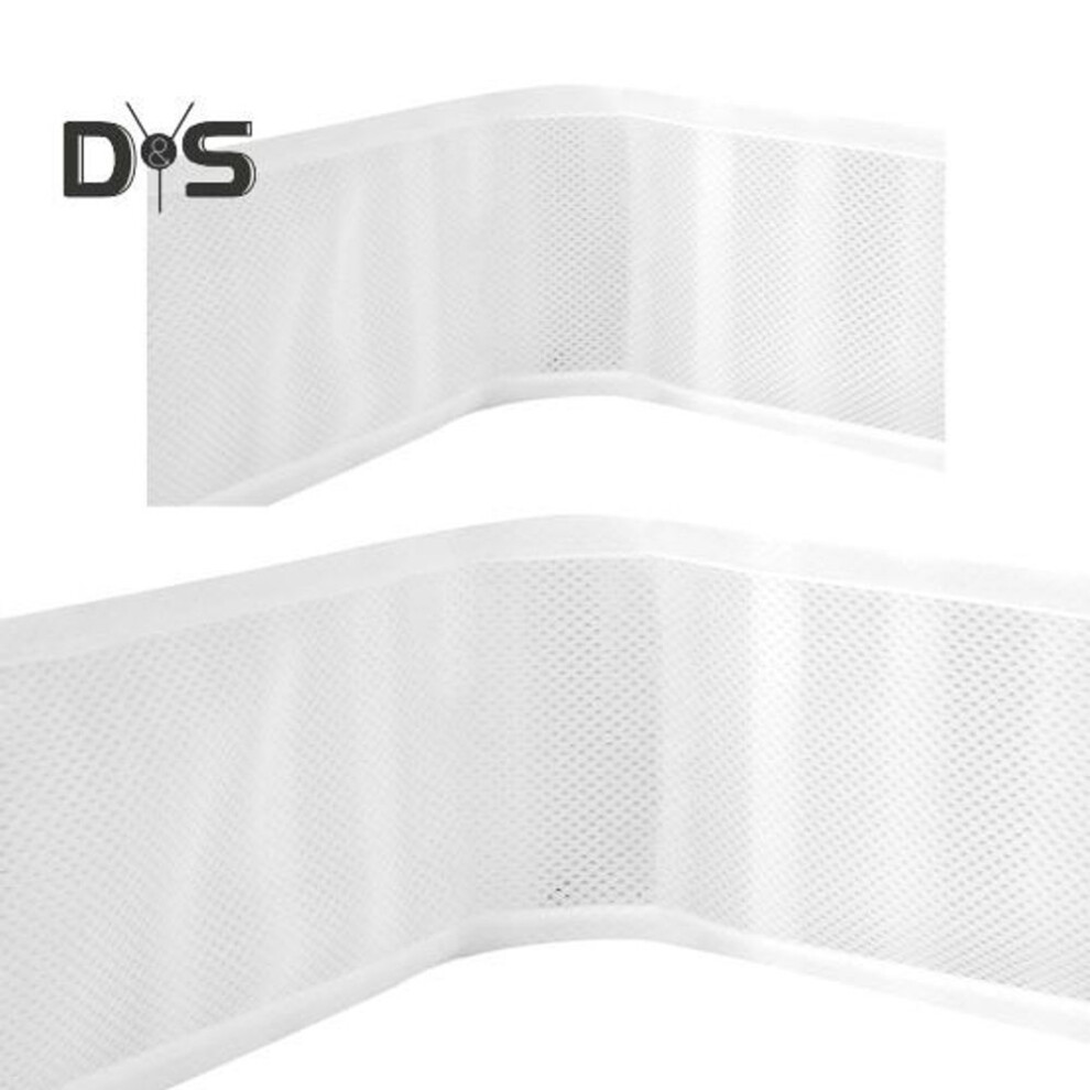 (F, as the picture) 2 Pcs Mesh Crib Liner Breathable Crib Liner with Straps Baby-Safe Crib Liner for Baby Safety Covers 4 or 3 Sides Full-Size Baby Bed