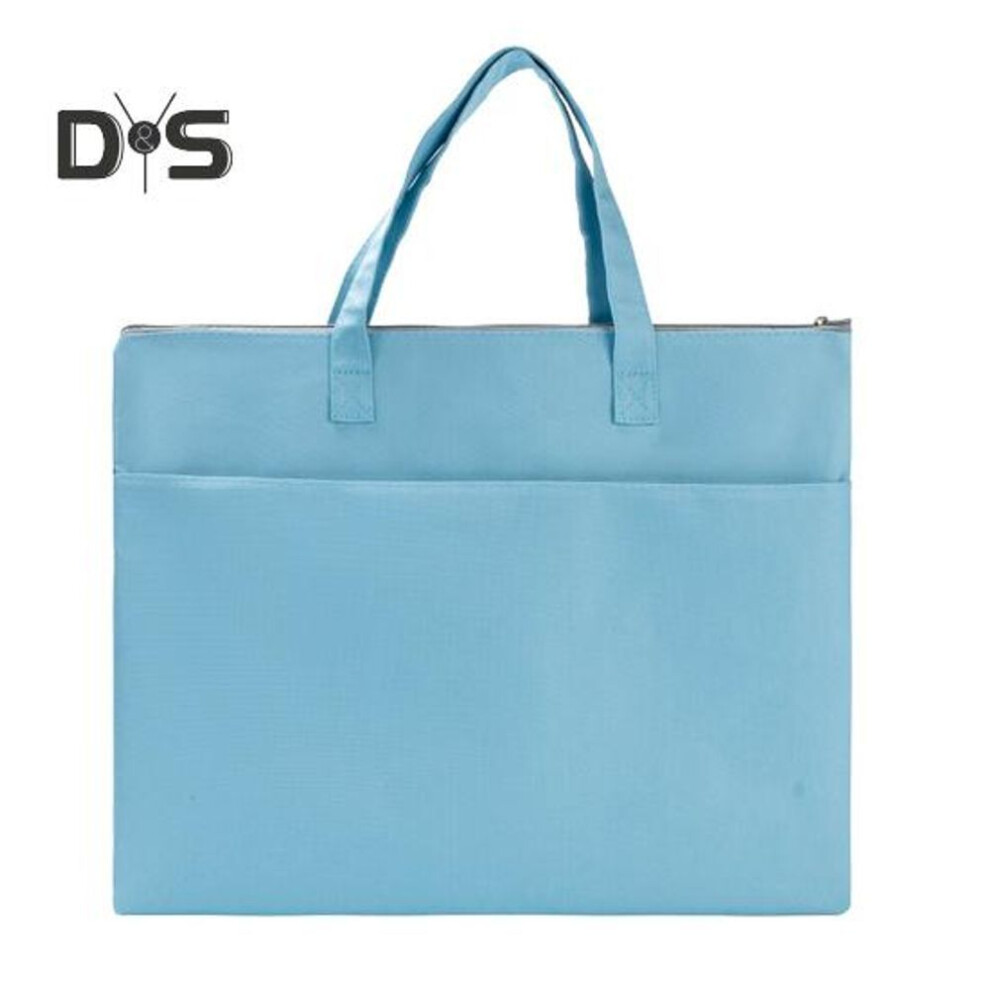 (light blue, A4) Art Portfolio Bag A3 A4 Art Folder Portfolio Carrying Case with Handle Waterproof Artist Supply Storage Tote Bag for Artwork Poster Scrapbook