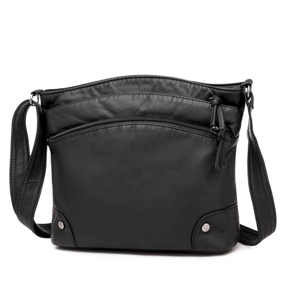 (black) Large Capacity Female Crossbody Bags Multi-Layer Messenger Bag Women Shoulder Bags  Travel
