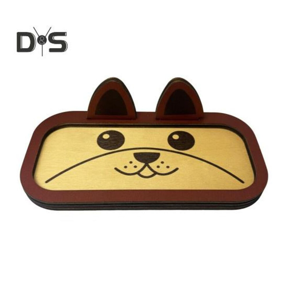 (as the picture, A) Wooden Animal Sunglasses Holder Handcrafted Cat Dog Fox Design Carved Eyeglass Display Holder For Eyewear & Jewelry Desktop Organizer For Glasses