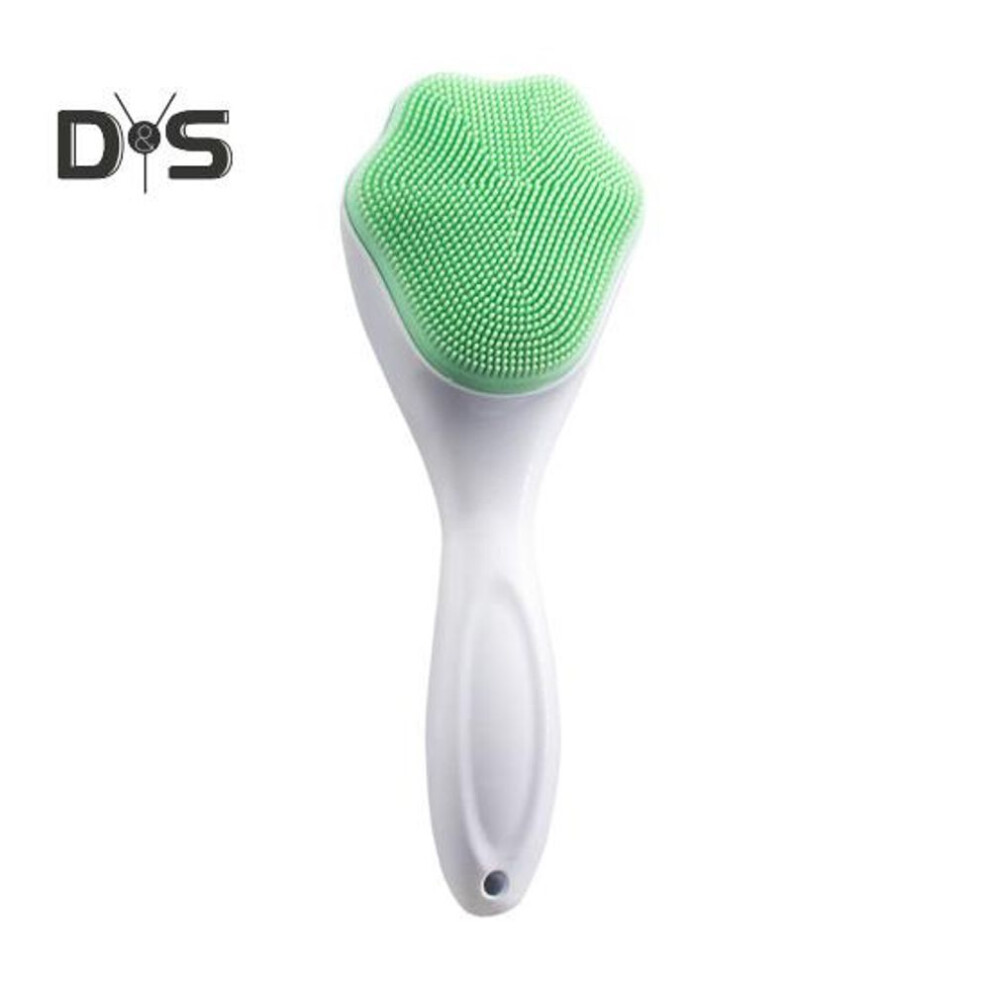 (green) Silicone Face Scrubber Handheld Cat Paw Design Facial Cleansing Brush For Exfoliating Massaging Blackheads Removal Boby Lotion Application