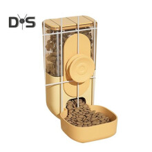 (yellow, B) Hanging Cage Pet Food Bowl Plastic Automatic Pet Feeder Small Pet Water Dispenser for Dogs Cats Rabbits
