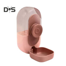 (pink, A) Hanging Cage Pet Food Bowl Plastic Automatic Pet Feeder Small Pet Water Dispenser for Dogs Cats Rabbits