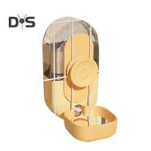 (yellow, A) Hanging Cage Pet Food Bowl Plastic Automatic Pet Feeder Small Pet Water Dispenser for Dogs Cats Rabbits