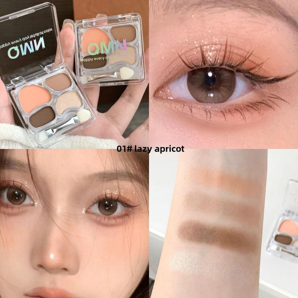 (as the picture, 01) Enchanting Gaze Eyeshadow Palette: 4 Versatile Matte & Shimmer Shades For Stunning Eye Makeup
