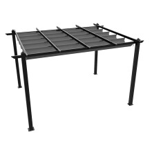 Garden Sanctuary 13x10ft Outdoor Metal Pergola w/  Telescoping Canopy