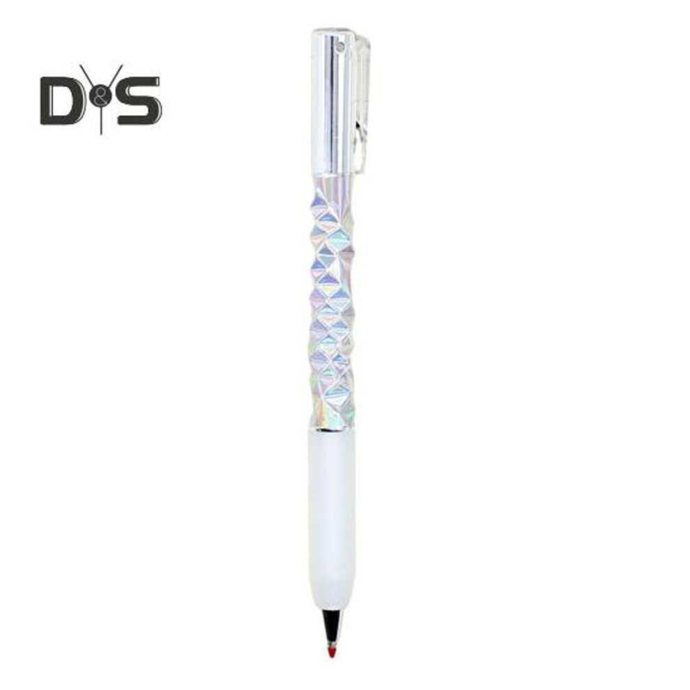 (white) Decompression Pen Smooth Writing Soft Grip Cover Stress Relief Pen Quick Drying Ink Durable Construction Fidget Pen