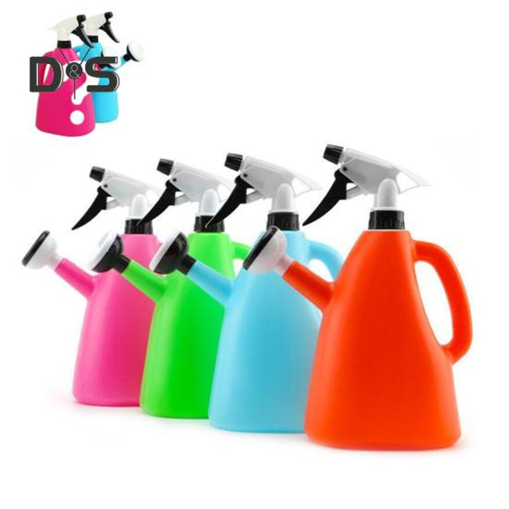 (as the picture, 2pcs) 1L Dual-Purpose Watering Can Handheld Sprinkler Watering Bottle with Shower Head Portable Spray Adjustable Watering Can for Indoor Potted Plants