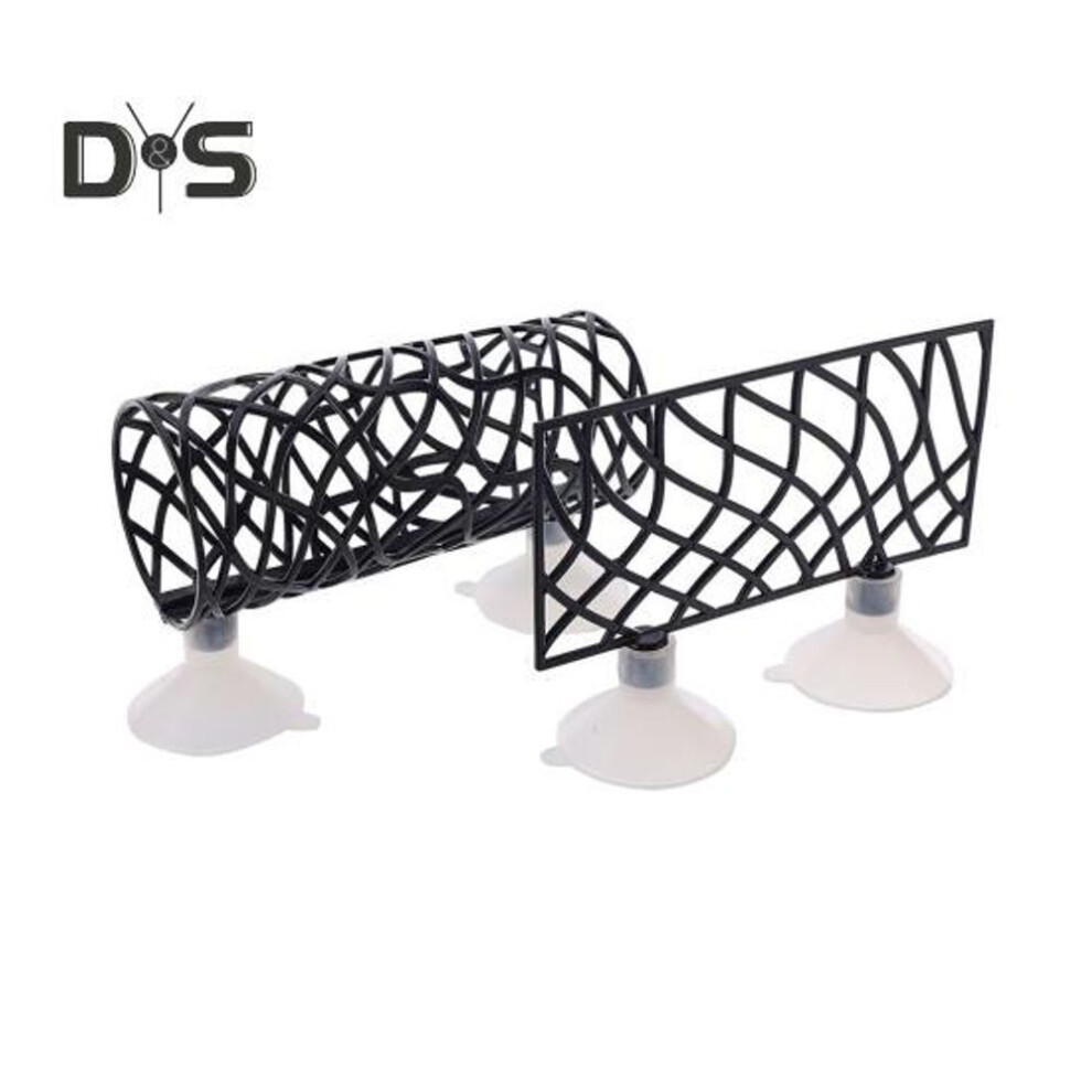 (black) 2 Pcs Betta Fish Breeding Tunnel Easy Installation Protection Cave Tube With Suction Cup Betta Spawning Grounds Breeding Resting Bed For Fish Tank
