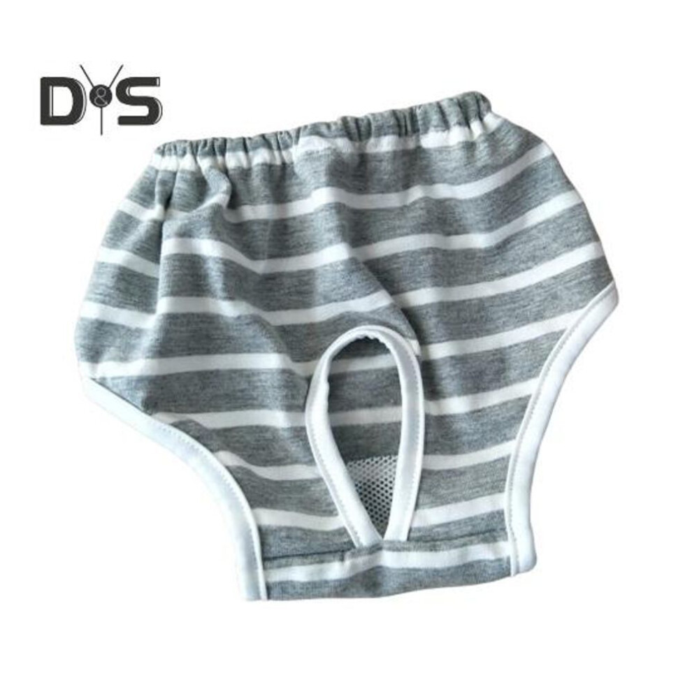 (grey, XL) Dog Menstrual Pants Pet Supplies Cartoon Print Female Dog Period Diaper Breathable Pet Physiological Panties Dog Heat Clothes