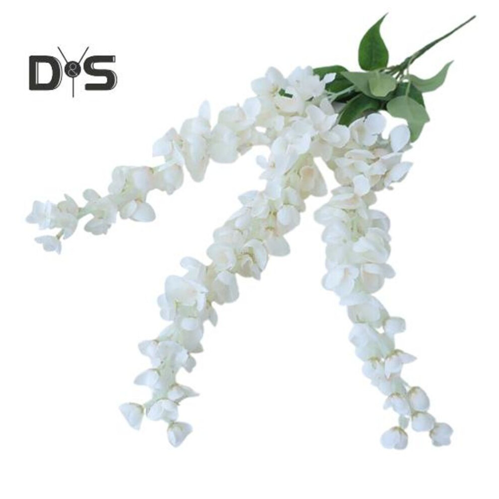 (beige) Artificial Hanging Flowers Realistic Fake Flowers Vines Weather Proof Faux Flowers For Hanging Basket Arch Indoor Outdoor Decoration