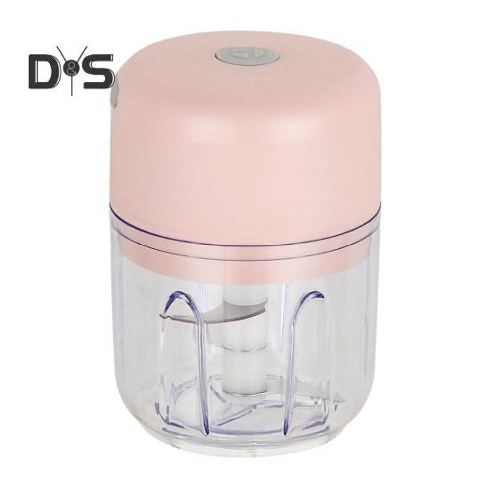 (pink) Garlic Peeler Cutter Stainless Steel Blades Easy to Clean Manual Food Processor Portable Tomato Dicer Kitchen Tool
