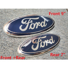 (Navy) UK - 225mm+175mm FORD TRANSIT FRONT + REAR GRILLE BLUE BADGE BONNET EMBLEM