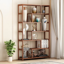 (Brown (99cm W x 25.3cm D x 175cm H)) 7-Tier Wooden Bookcase Display Stand