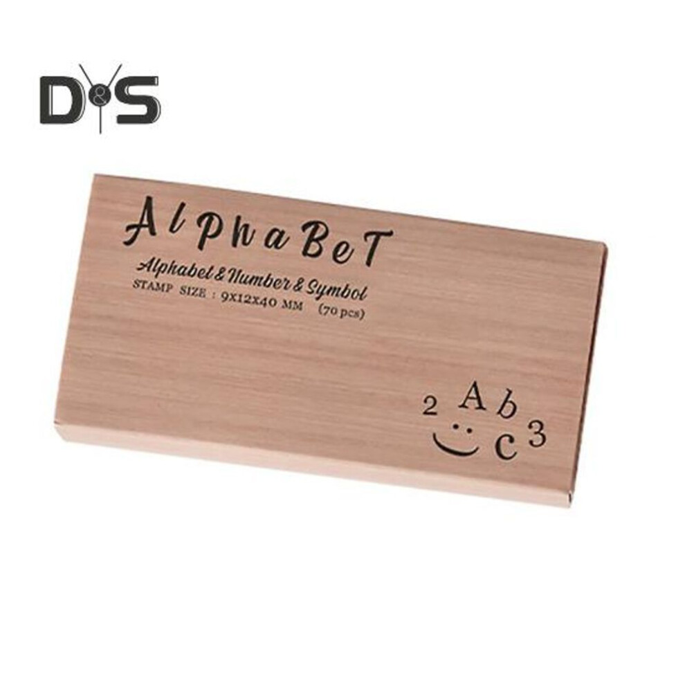 (as the picture, D) Wooden Alphabet Letter Stamps Smooth Edge Multipurpose Letter Stamp Set DIY Scrapbook Kit Stamping Supplies