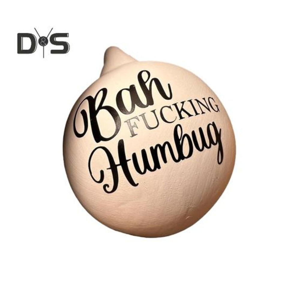 (as the picture, A) 1 Pc/8 Pcs Prank Christmas Ball Funny Bauble Christmas Hanging Ball Rude Humor Hanging Ornaments for Christmas Tree Decor