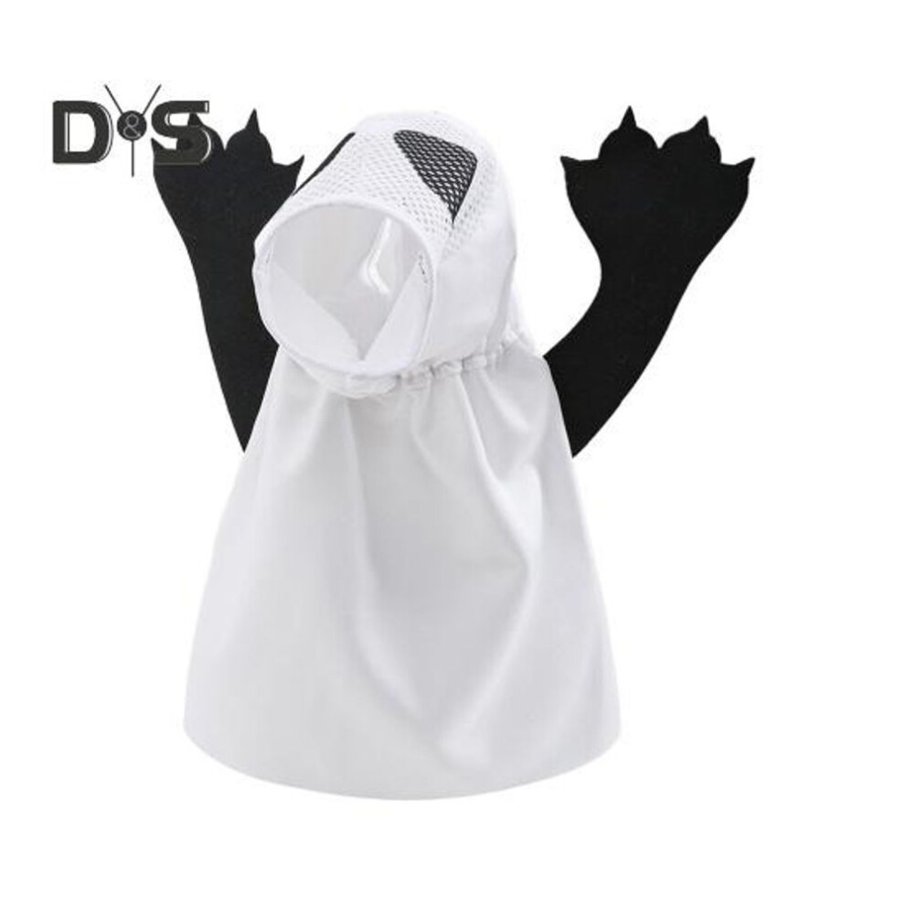 (white, M) Halloween Dog Ghost Costume Pet Dress Up As A Ghost Outfit For Small Medium Large Dogs Halloween Cosplay Party Dog Clothes