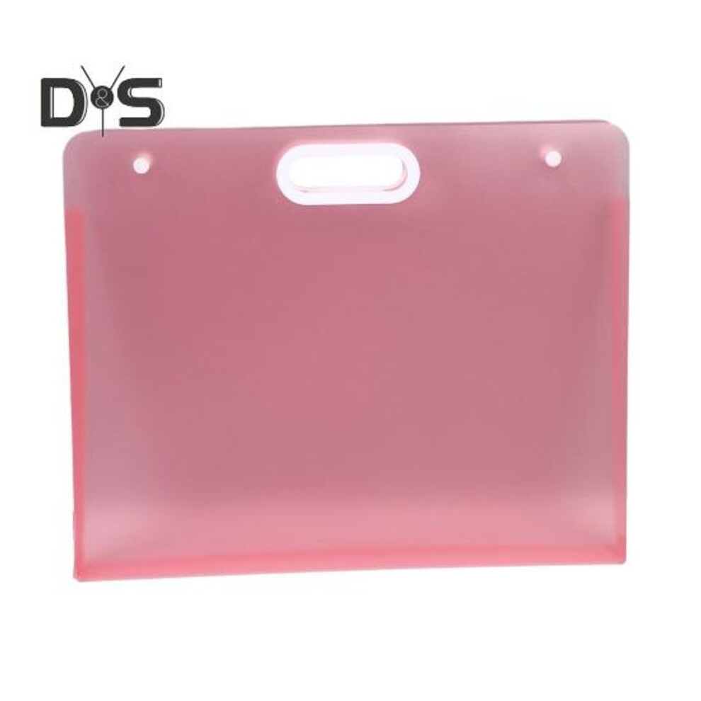 (pink, A3) Art Portfolio Folder 17x13inch/13x11inch Plastic Artwork Storage Case With Handle For A3 A4 Drawing Sketch Photography Poster