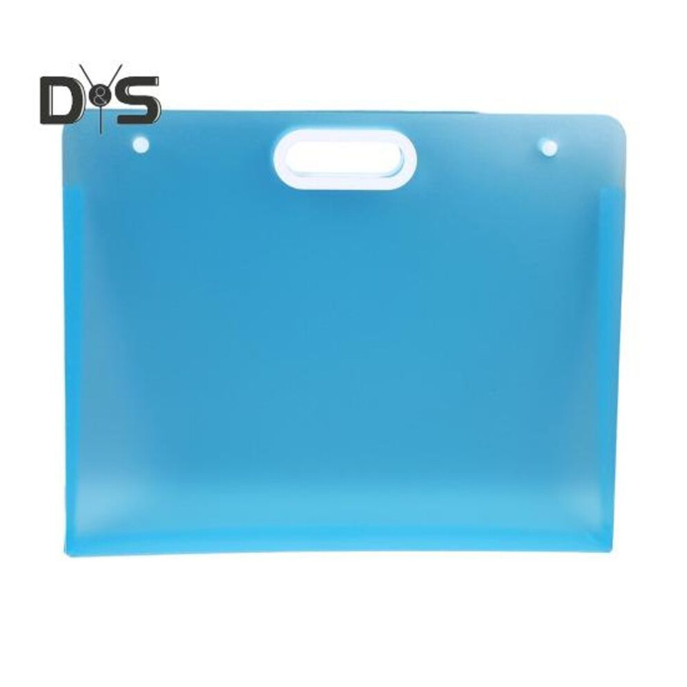(sky blue, A3) Art Portfolio Folder 17x13inch/13x11inch Plastic Artwork Storage Case with Handle for A3 A4 Drawing Sketch Photography Poster