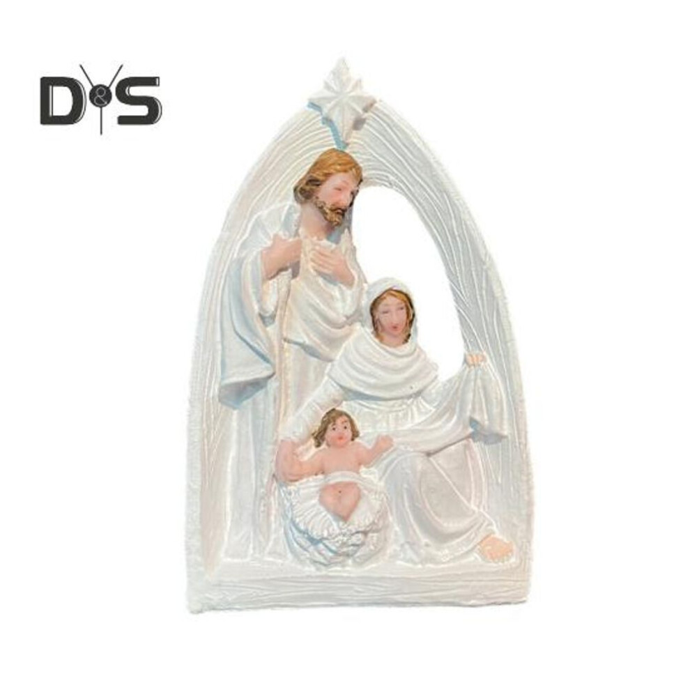 Holy Family Resin Figurine Nativity Advent Statue Joseph Virgin Mary Birth Of Jesus Sculpture Home Office Desktop Decoration Ornament