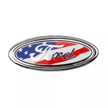 (American Colored Flag) New Arrivals - 1Pcs 58MM*22MM Steering Wheel Logo Emblem For Ford