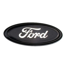 (Black Silver Letter) New Arrivals - 1Pcs 58MM*22MM Steering Wheel Logo Emblem For Ford