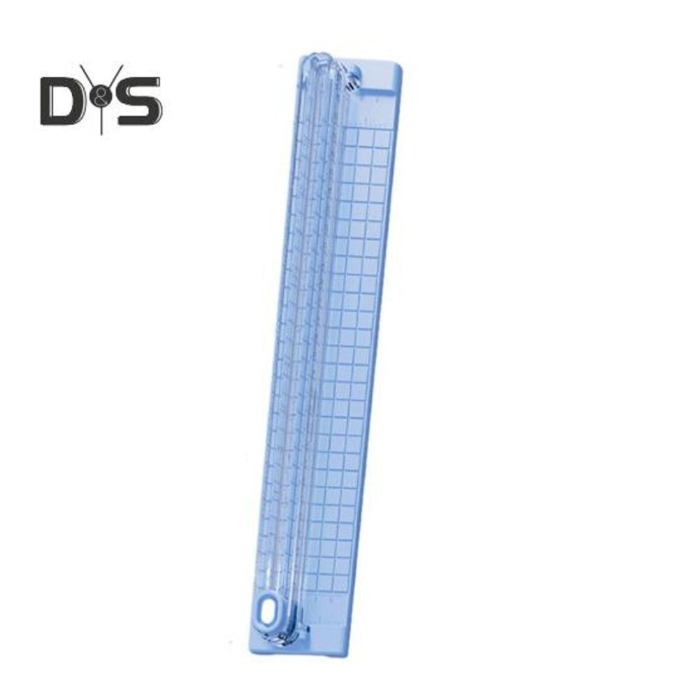 (blue) A3 Paper Trimmer Straight Small Paper Slide Cutting Tool Portable Paper Slicer for Craft Scrapbook Photo Cardstock Label Card