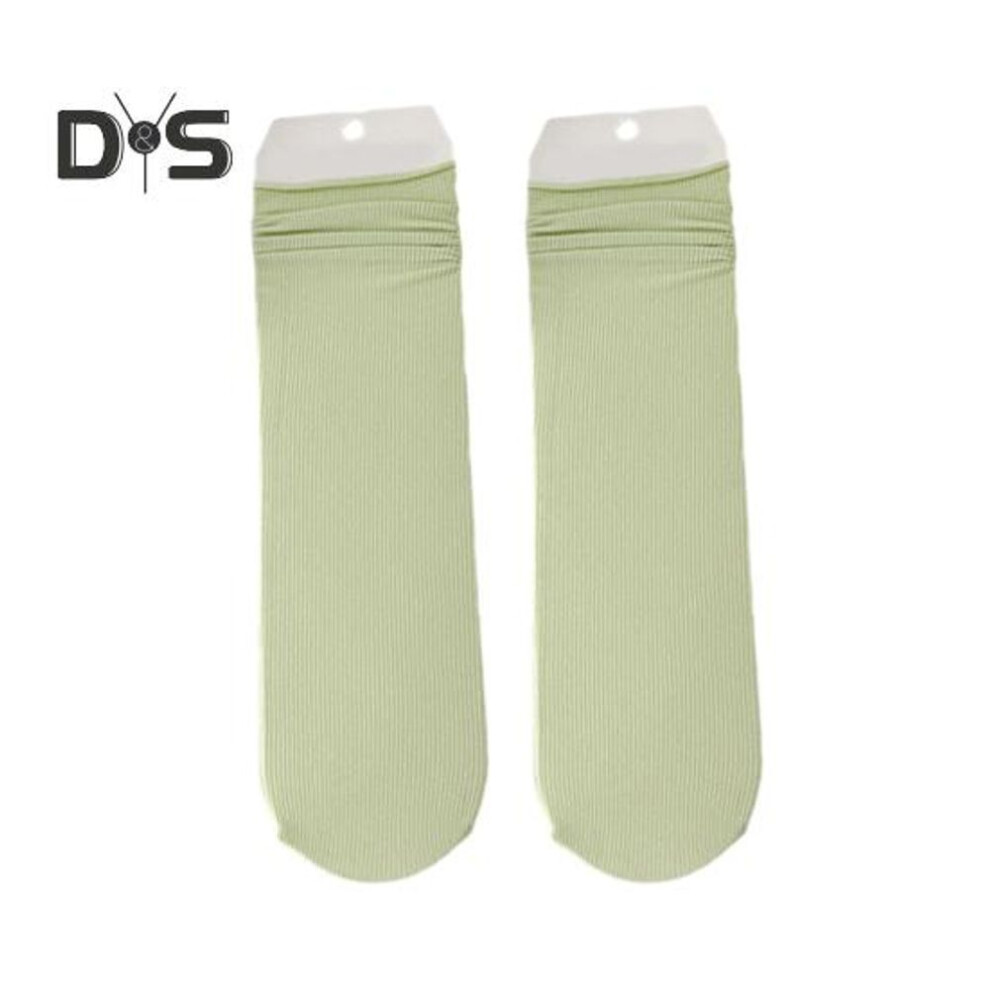 (light green) Summer Ultra Thin Socks For Women Ice Silk Breathable Athletic Crew Socks Casual Above Ankle Socks For Daily Wear