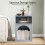 Homcom HOMCOM Bedside Table, Modern Bedside Cabinet for Bedroom, Grey 5