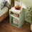Homcom HOMCOM Bedside Table, Modern Bedside Cabinet for Bedroom, Light Green 6