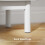Homcom HOMCOM Boho Bedside Table with Rattan Door and Adjustable Shelf, White 6