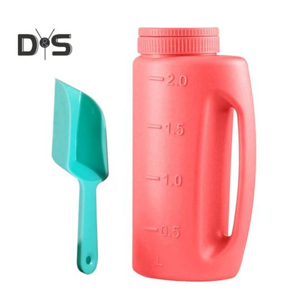 (red, Sets) Handheld Salt Spreader 2l Fertilizer Spreader With Adjustable Opening Modes Manual Spreader With Scoop For Seeds Ice Melt Deicer