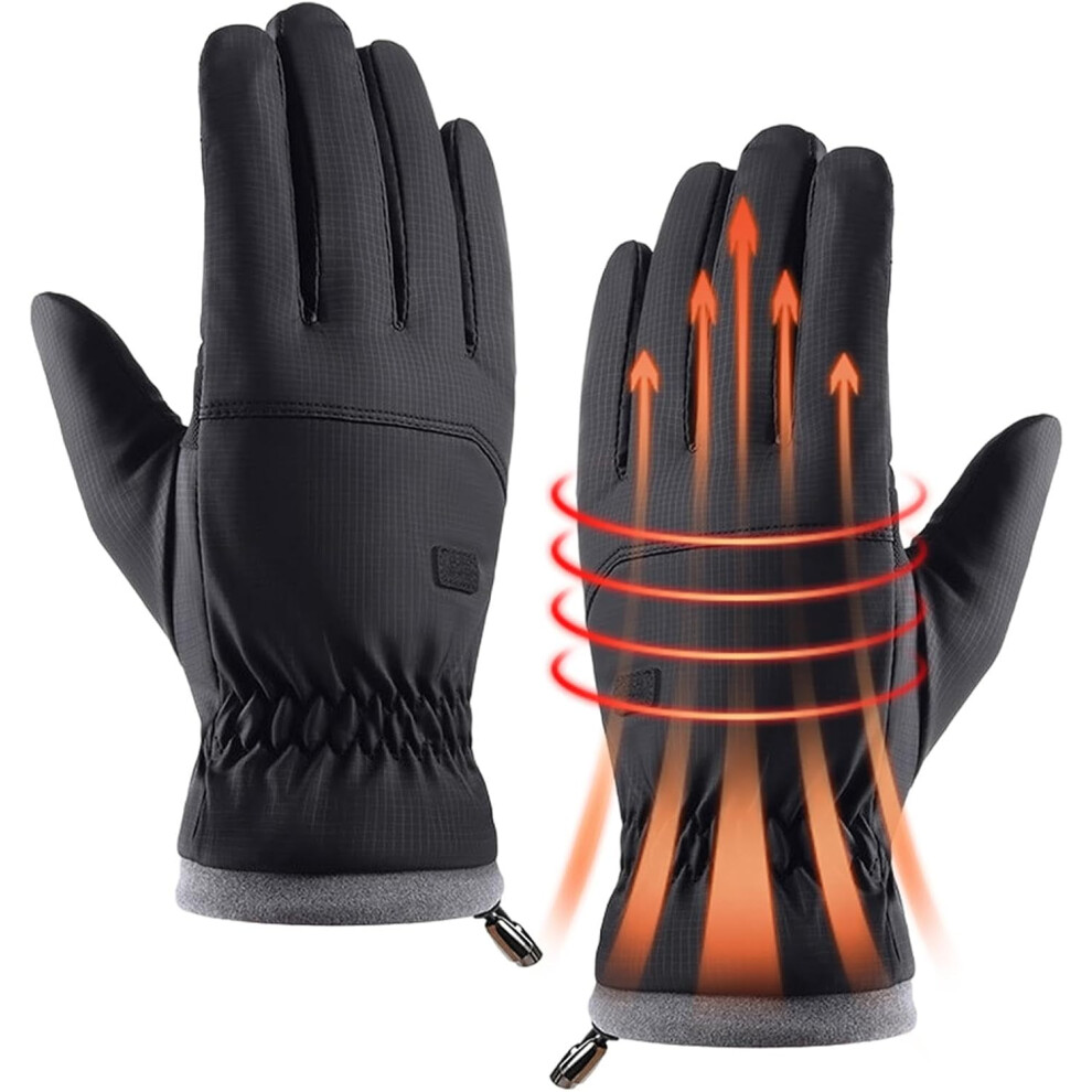 Gloves with Touchscreen Fingers, Warm Gloves - Ski Gloves - Outdoor Windproof and Waterproof Touchscreen Gloves for Cycling, Camping, Winter