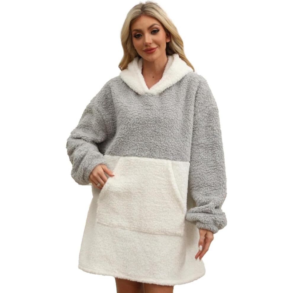 Women Wearable Blanket | Flannel Warm Pullover Wearable Blanket Hoodie - Men Women Teenagers Cuddly Blanket with Sleeves for Traveling, Camping,