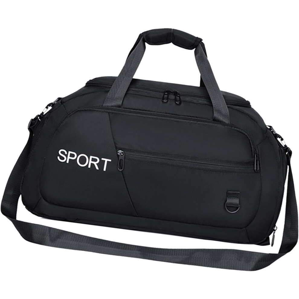 (Black) Men's Gym Bag - Sports Tote Bag | Gym Duffle Bag, for Men Waterproof, Large-Capacity, with Multiple Pockets for Outdoor