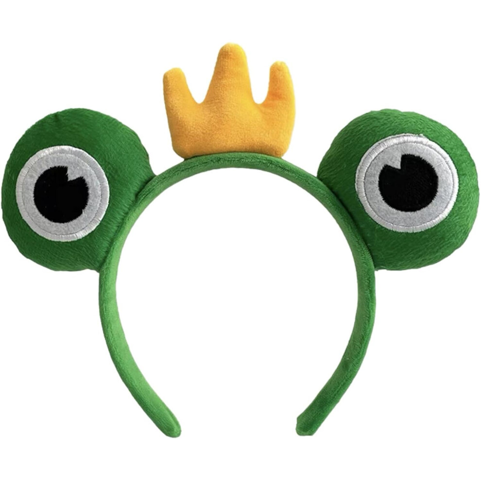 (1 count (Pack of 1), Prince) Funny Headbands, Frog Headband, Cartoon Plush Spa Headband Head Hoop - Elastic Headbands Hair Accessories, Elastic Headbands for Women and Girls for