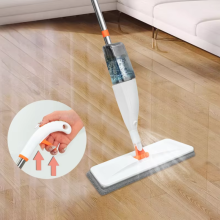 New Large Household Spray Mop With Replaceable Microfiber Pad For Wet And Dry